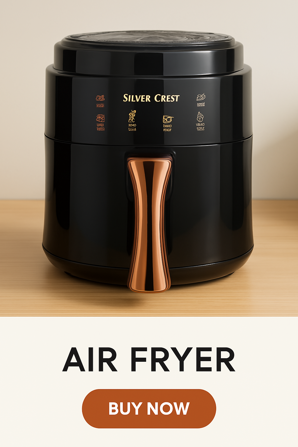 FREIDORA DE AIRE SILVER CREST JD689B 8L 🧡 Cocina sin esfuerzo. Disfruta con confianza.
