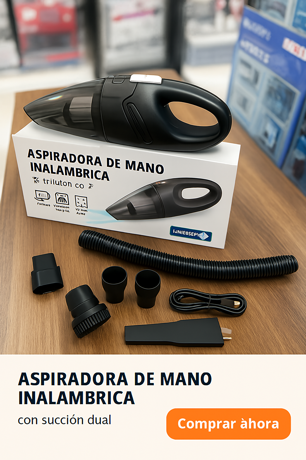 ASPIRADORA PARA CASA Y AUTO     🌀 Tu limpieza, más fácil que nunca ✨