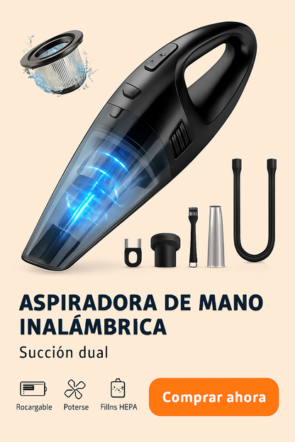 ASPIRADORA PARA CASA Y AUTO     🌀 Tu limpieza, más fácil que nunca ✨
