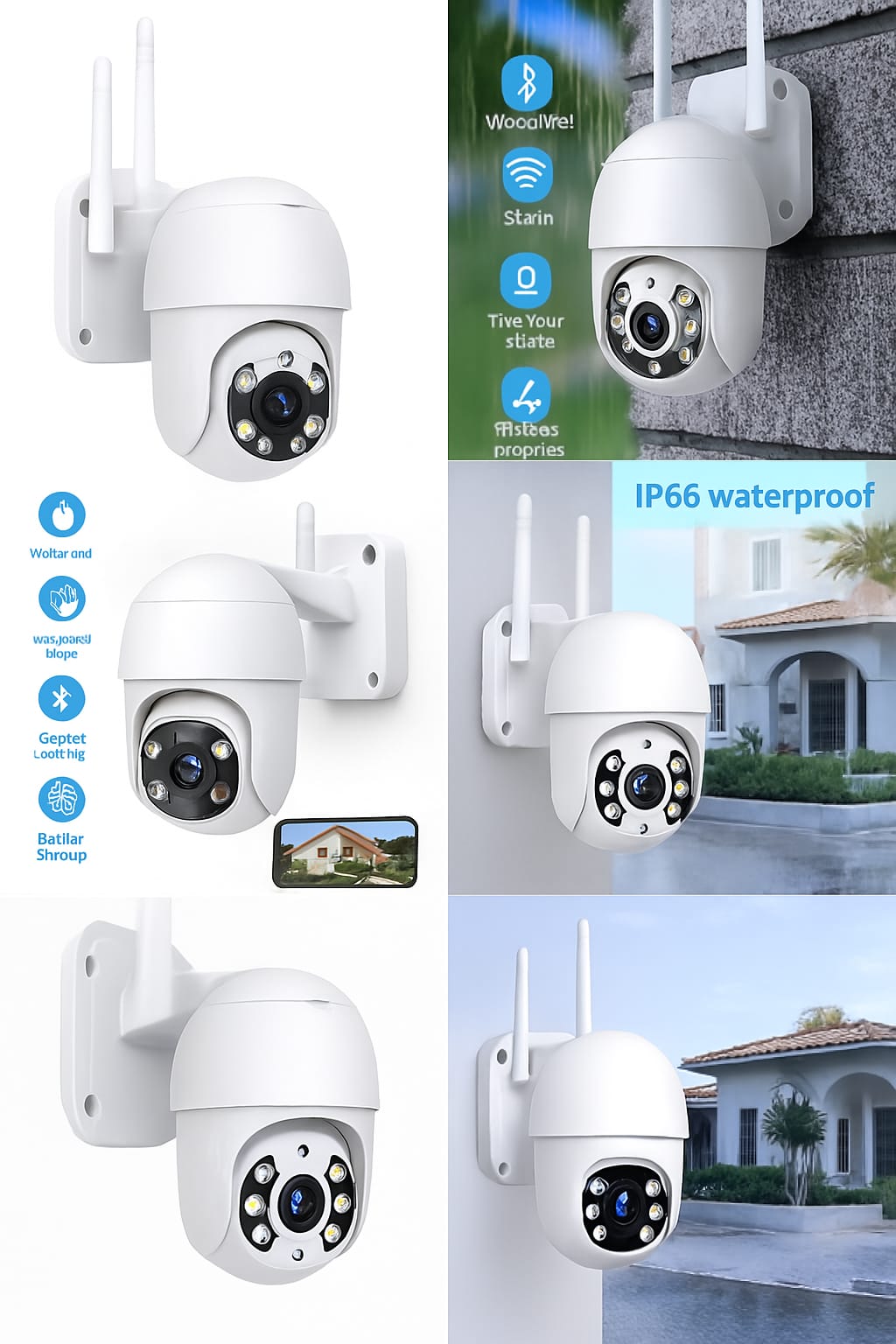 CAMARA WIFI EXTERIOR PTZ JORTAN JT-8161QJ YOOSEE-EP-NM20 MD-12848      🛡️ Protege tu hogar con inteligencia: Cámara IP Jortan 🏡