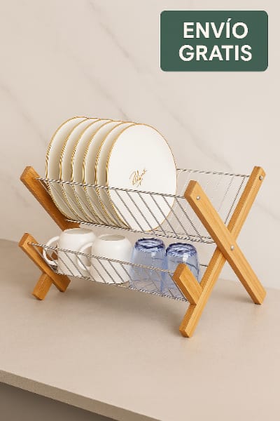 ESCURRIDOR DE PLATOS HS-2      Bambú, Estilo y Orden.