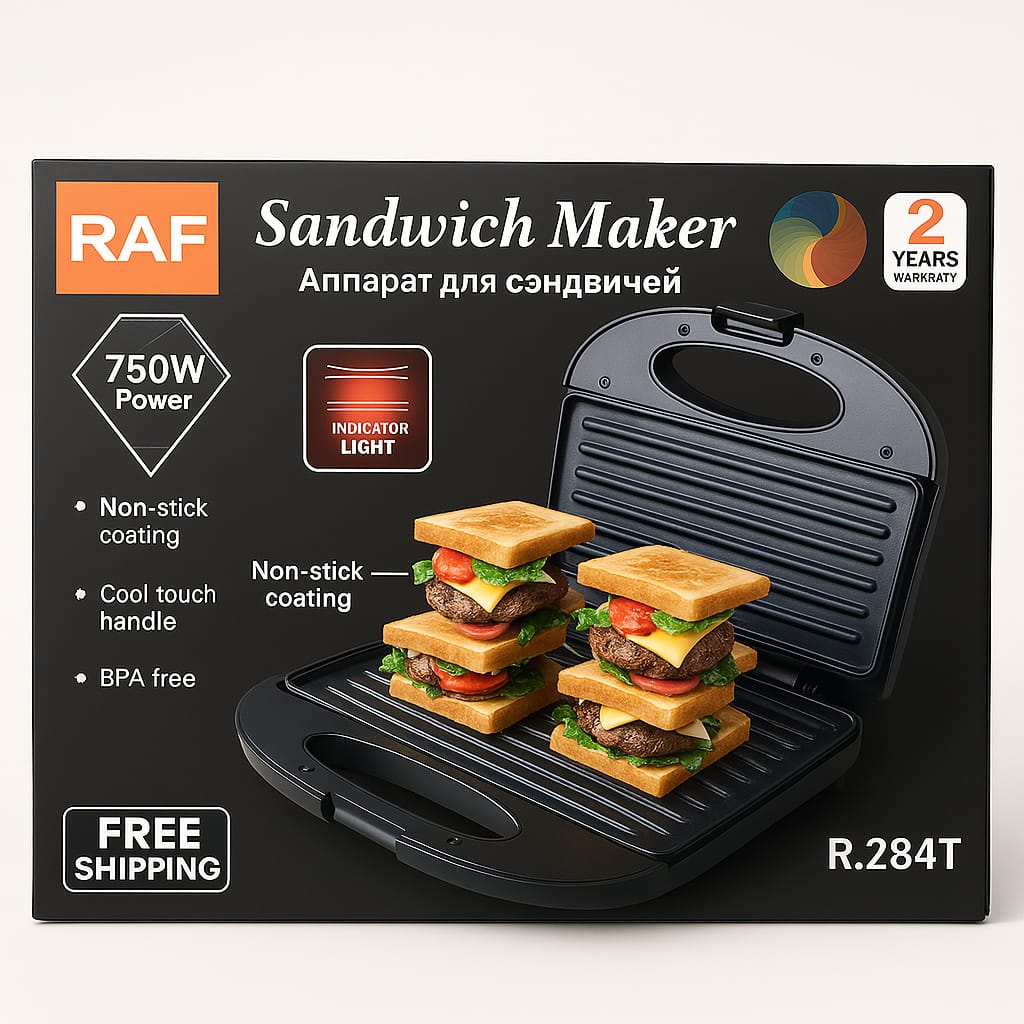 TOSTADORA 1400W RAF R.92290-110   🧡 Desayunos rápidos con estilo 🧡.