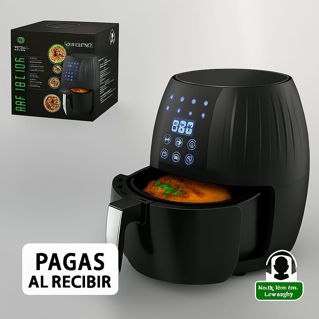 FREIDORA DE AIRE AIR FRYER DIGITAL 5.5 LITROS AF-338D    5.5 Litros de Comida Saludable