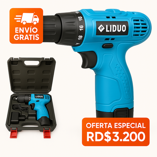 Taladro Liduo 12V: potencia compacta para transformar tu espacio