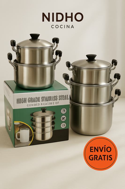 Juego de ollas premium ✨ Tu cocina, tu obra maestra