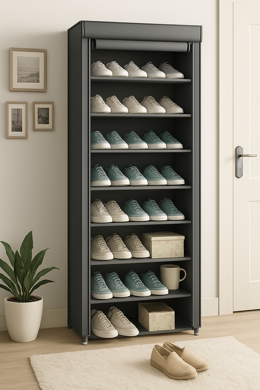 ORGANIZADOR DE ZAPATOS 9 NIVELES     🧡  Organiza tu calzado con elegancia y funcionalidad