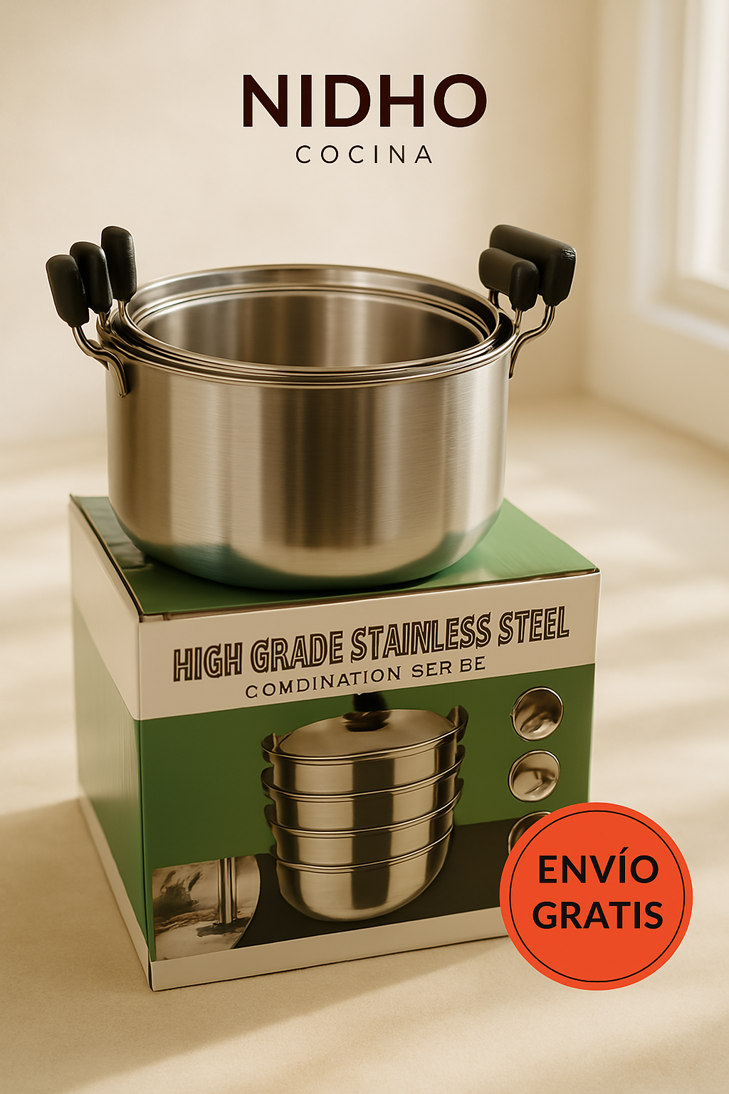 Juego de ollas premium ✨ Tu cocina, tu obra maestra
